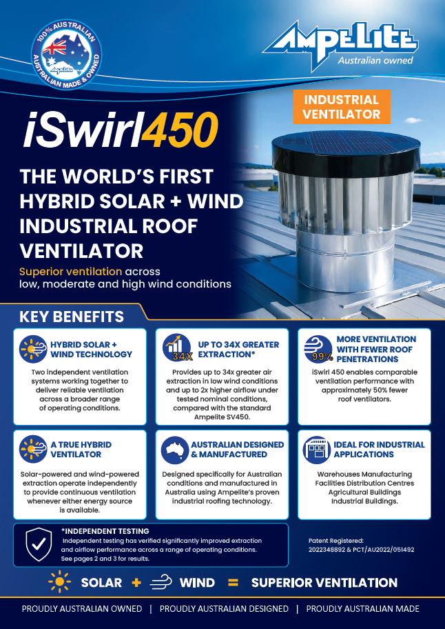 Front cover of the Ampelite iSwirl 450 product brochure